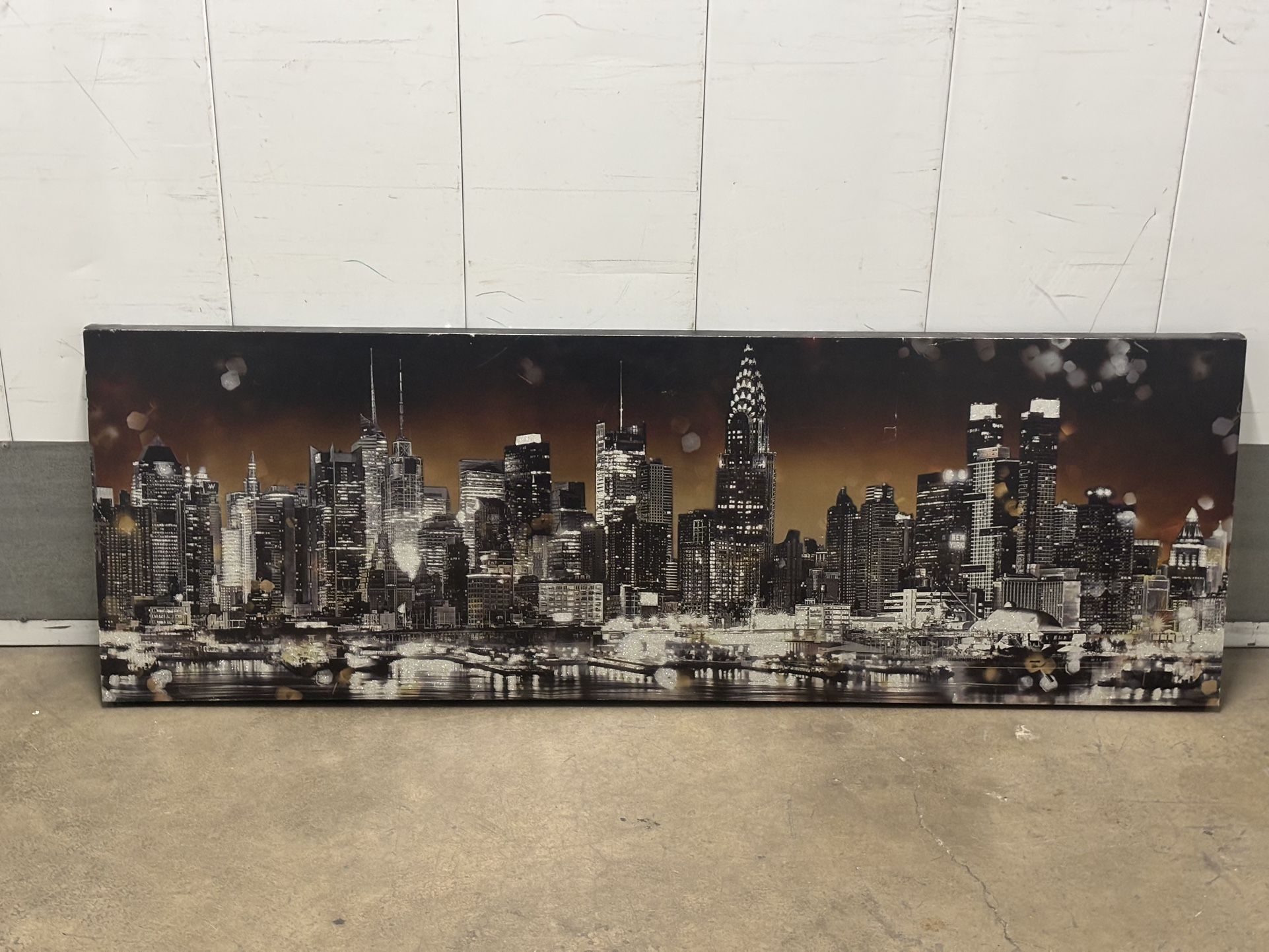 New York City Canvas Wall Art Modern Black and White Cityscape Poster Picture