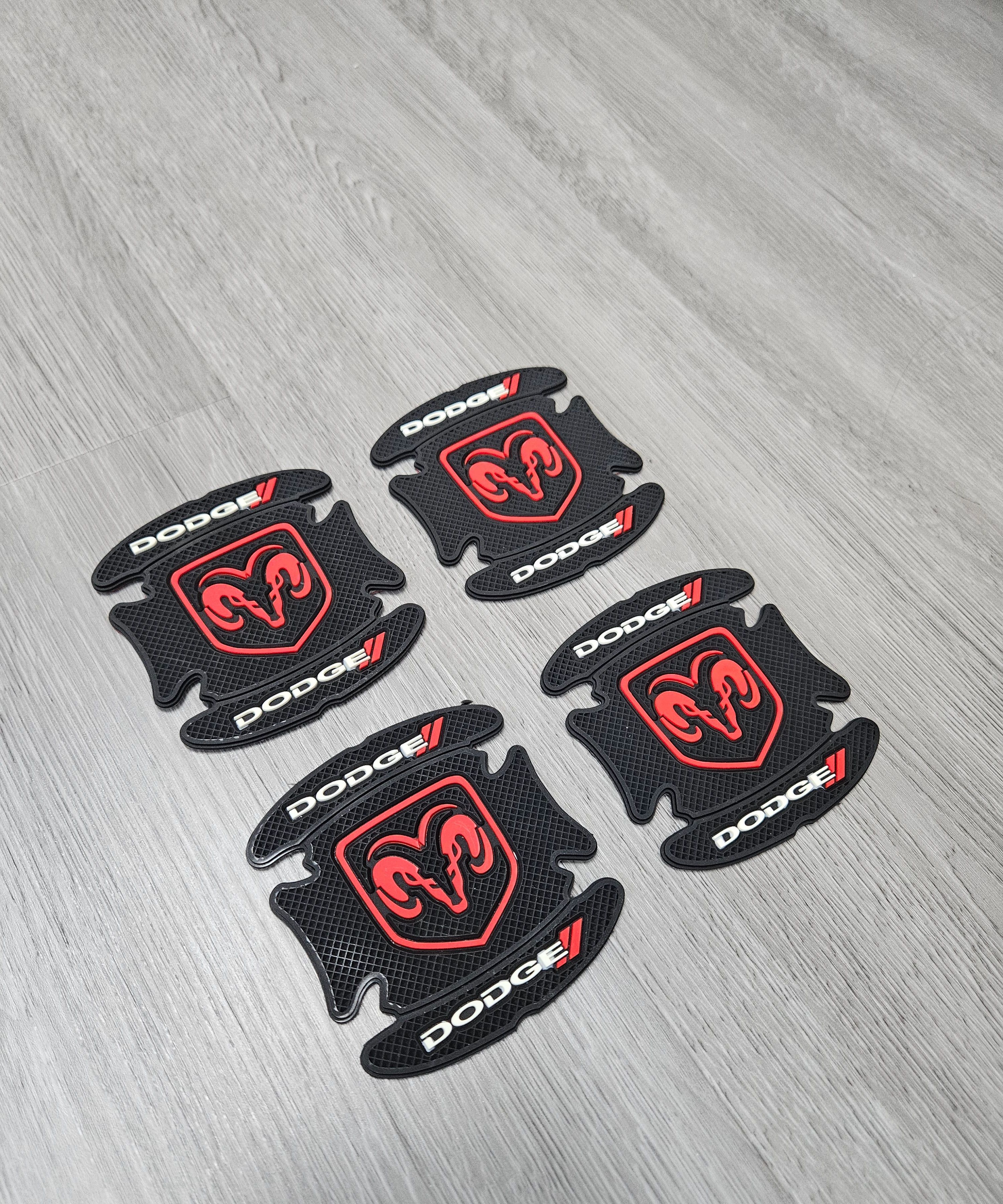 BRAND NEW UNIVERSAL 4PCS DODGE RUBBER ANTI-SCRATCH DOOR HANDLE BOWL PROTECTOR