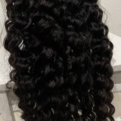 100% Brazilian Human Hair 26” Long Deep Wave Hair Bandwig .