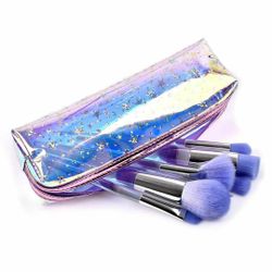 Purple make up brush set