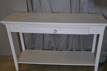white wood console table/entryway table