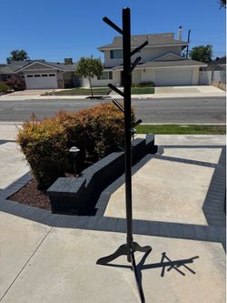 Black wood coat hanger