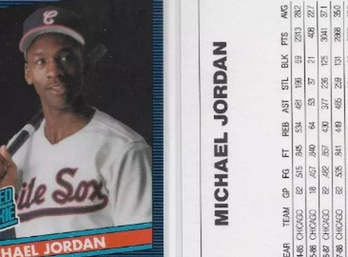 1989-90 FUN CITY CARDS PROMO MICHAEL JORDAN RATED ROOKIE CHICAGO WHITE SOX