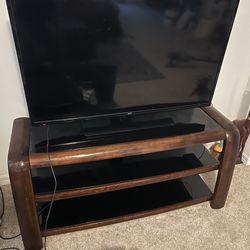 TV Stand Wood+glass