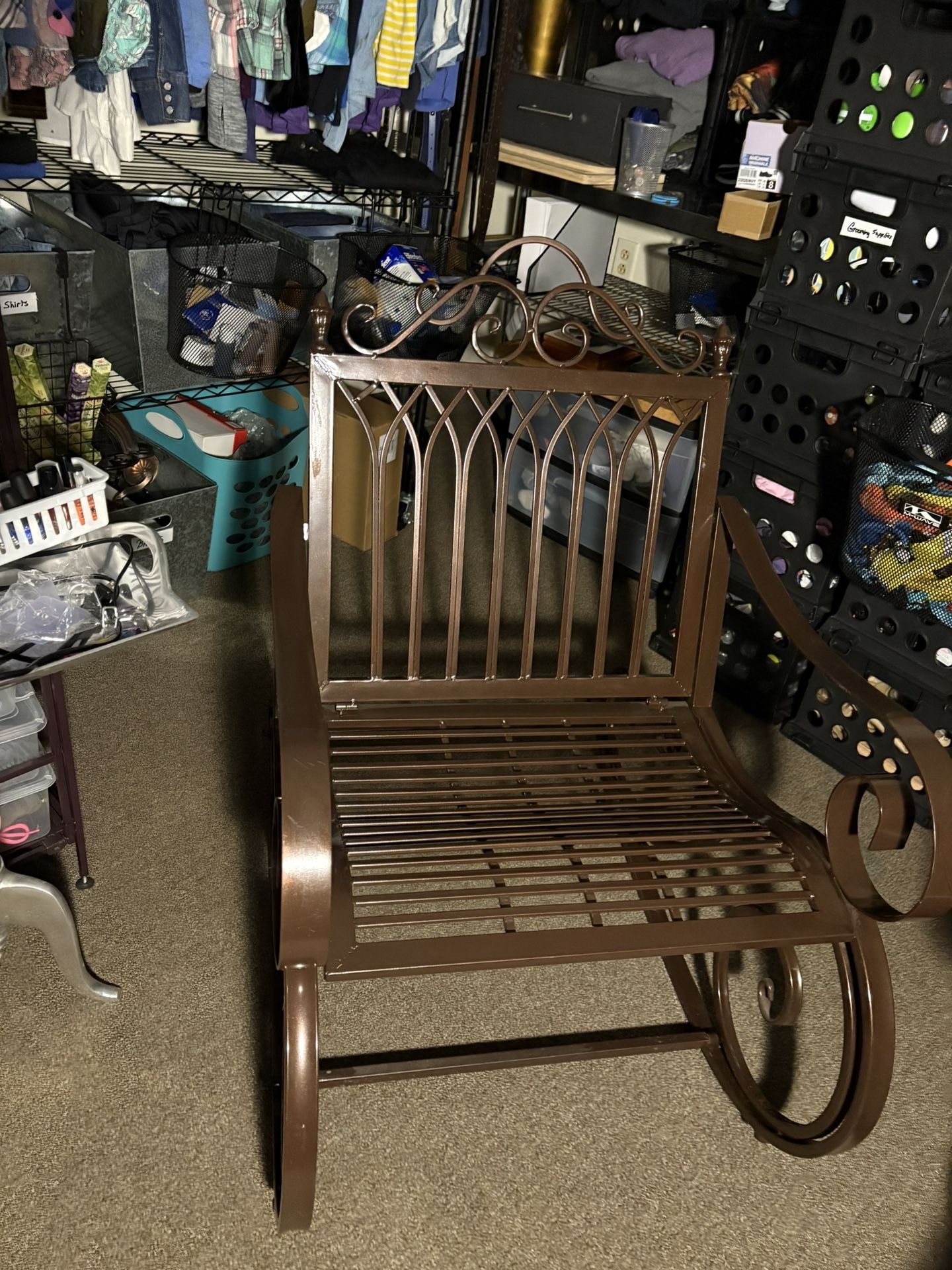 Metal Rocking Chair $150 With New Cushion