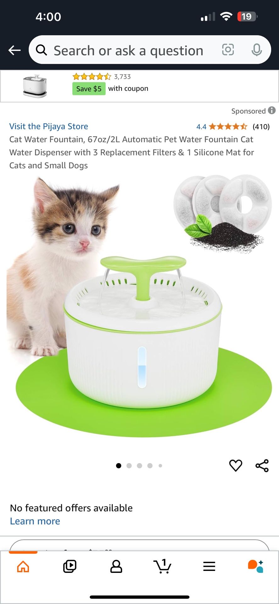 Animal Water dispenser