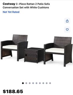 Patio Furniture 3 Piece 