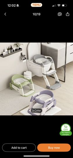 Toilet Potty Training Seat With Step Stool Ladder And Urinal, Safe & Comfortable Potty Chair With Anti-Slip Design, Adjustable Height, Soft Cushion, F