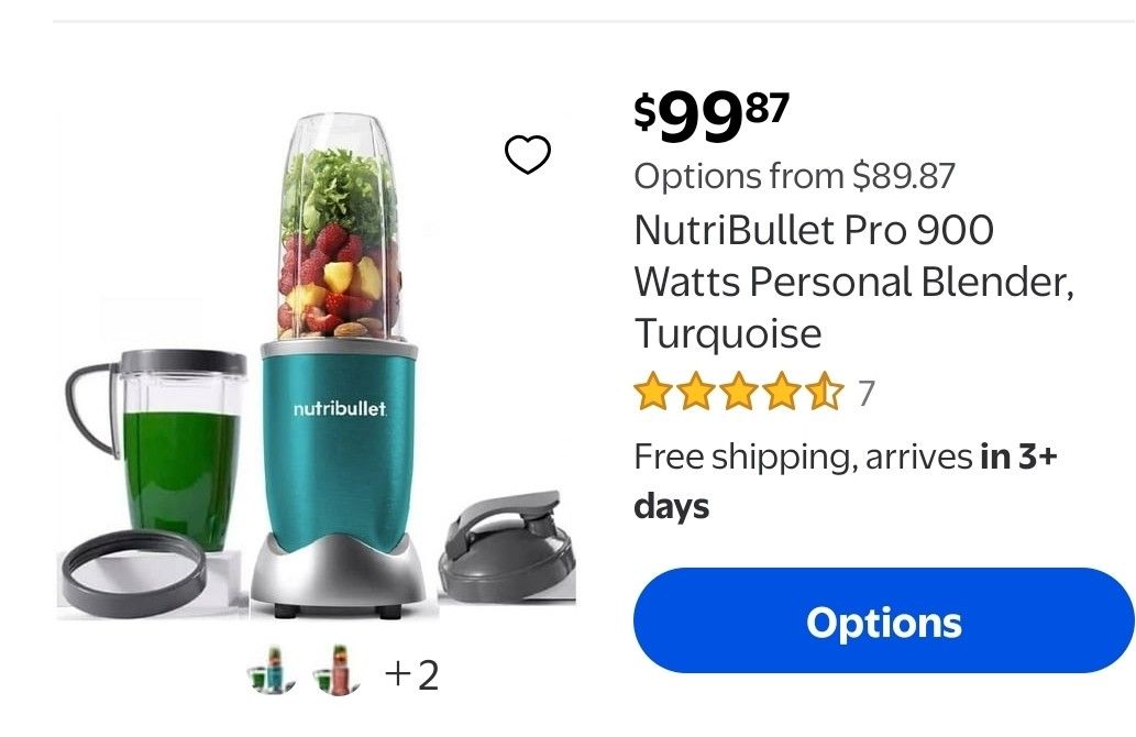 NutriBullet Special Edition Pro 900-Watt Blender - Turbo Power For Smoothies, Turquoise, Easy Clean-326445