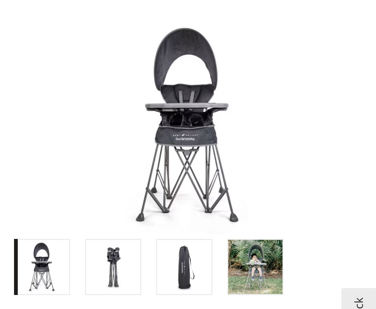 Baby Delight Go With Me Deluxe Portable High Chair With Canopy