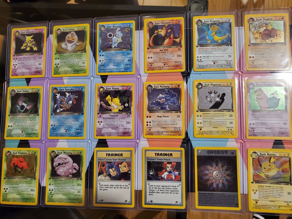 Pokemon cards TEAM ROCKET COMPLETE SET 83/82 1ST EDITION MINT.. SHOOT ME OFFERS. LOWBALL OFFER WILL BE IGNORED