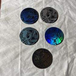 5 Holo Pokemon TCG TOKENs/coins