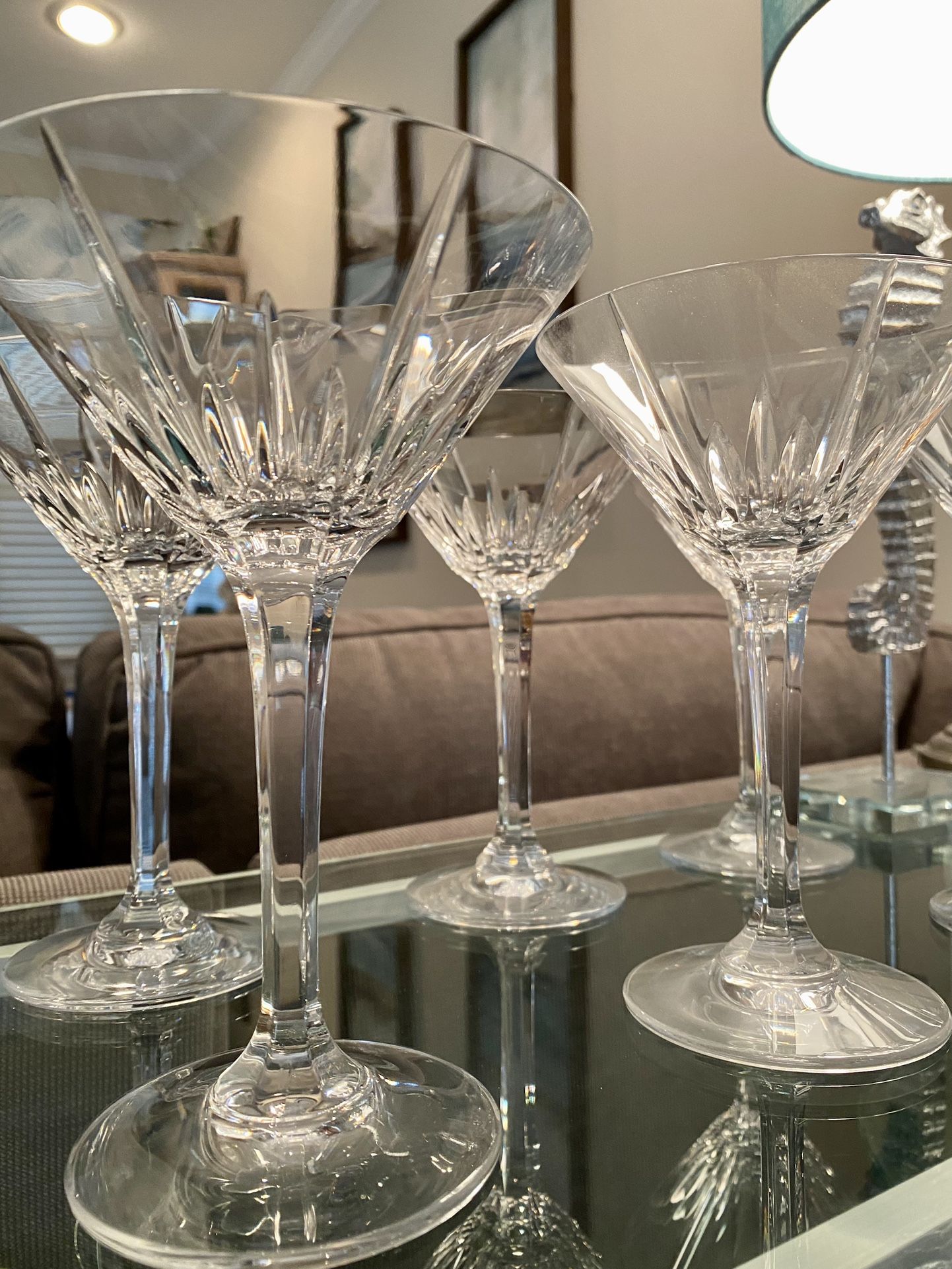 Six Mikasa Arctic Lights Martini 🍸 Glasses