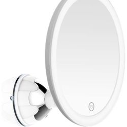 MGLIMZ 10X Magnifying Makeup Mirror with Lights, LED Lighted Vanity Mirror with Strong Suction Cup, 360°Rotation Magnification Shaving Mirror for Home