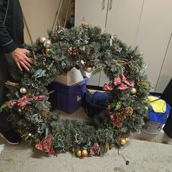 Large outside Christmas wreath