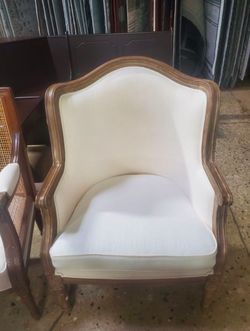 28 in. Beige/Brown Upholstered Fabric Arm Chair