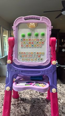 Kids Magnetic Learning Easel with chalkboard