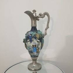 Vintage HAND PAINTED RIPROD VIETATA CC Art 2598 ITALY Italian Cherub Decanter 