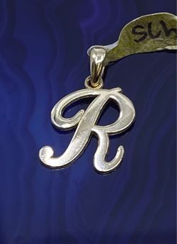 $150 Yellow Gold Letter Initial R Charm Pendant