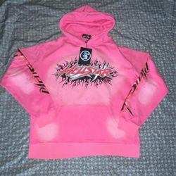 Hellstar Pink Hoodie Sweats Tears Grey Black Sweatpants Sweatsuit Denim Medium M