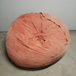 Large Bean Bag Chair – Blush Pink Corduroy
