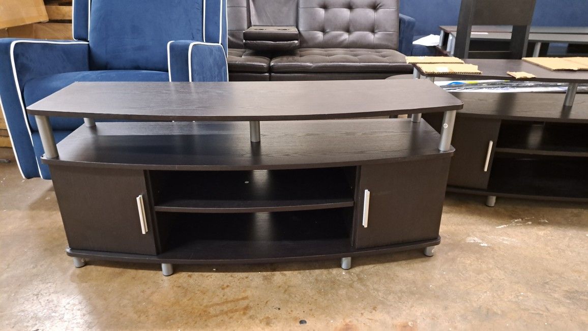 NEW TV STAND HOLD UP TO 50INCH TVS $55 FIRM PRICE BROWN COLOR
