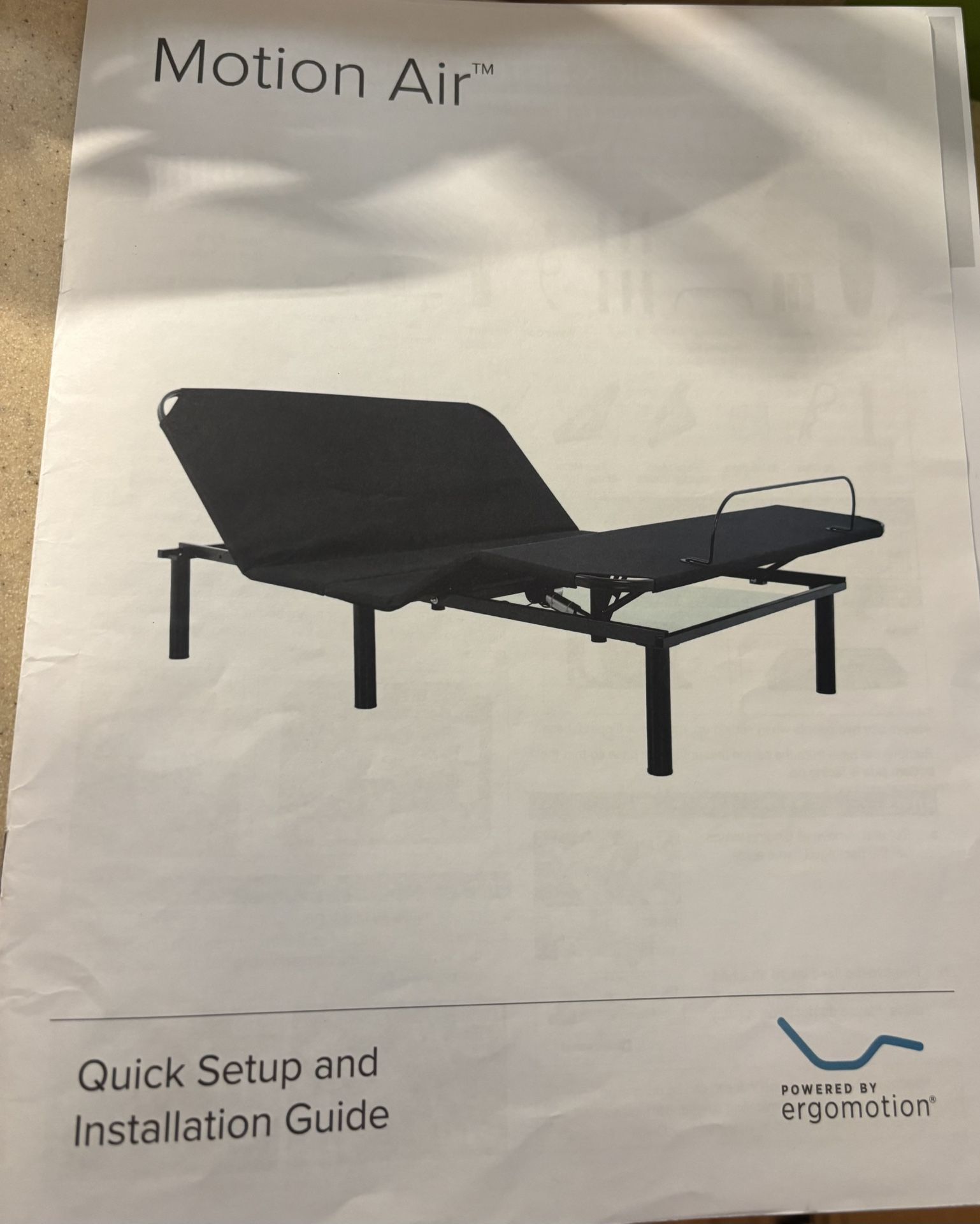 Adjustable Bed w/ Remote | Motion Air by Ergomotion