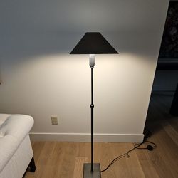 Restoration Hardware Utilitaire Metal Shade Floor Lamp in steel grey