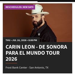 Two Carin Leon Tickets
