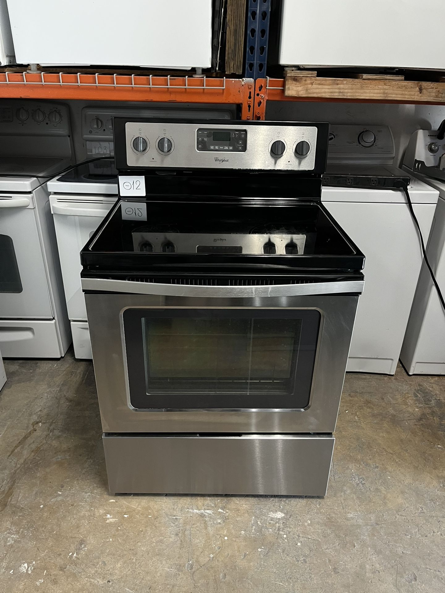 Whirlpool Stainless Steel Glass Top Stove