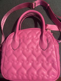 Miu Miu Pink Quilted Heart Leather Handbag