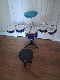 Kids children's, child's, drum set ages 3 to 5 ,Blue , instruments musical instruments,