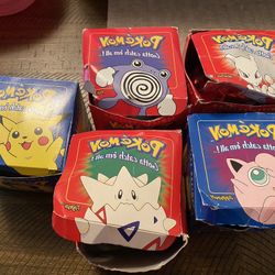 Pokemon Vintage 1999 Burger King 23k Gold Plated Card, Pokeball & COA Set 5