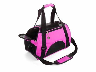 Soft-Sided Pet Travel Carrier for Cats,Dogs Puppy Comfort Portable Foldable Pet Bag Airline Approved (Small Rosered)