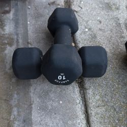 10 Pounds Each Set Of Covered Dumbbells For Sale. 
