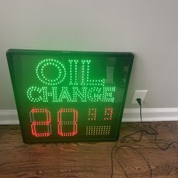 Led Oil Change Sign 