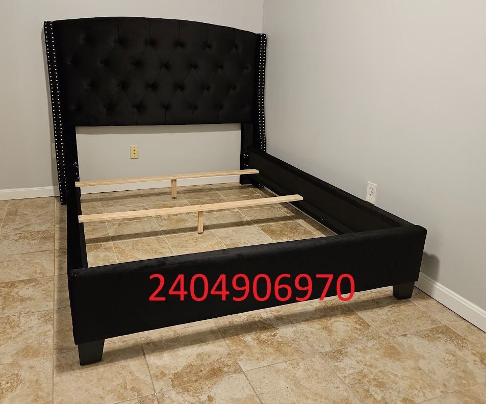 New box 5111 black color queen size bed frame special