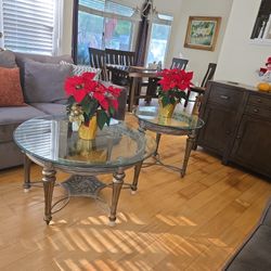 Coffee table and 2 side table