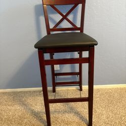 Wooden Bar Stools: Set Of 3