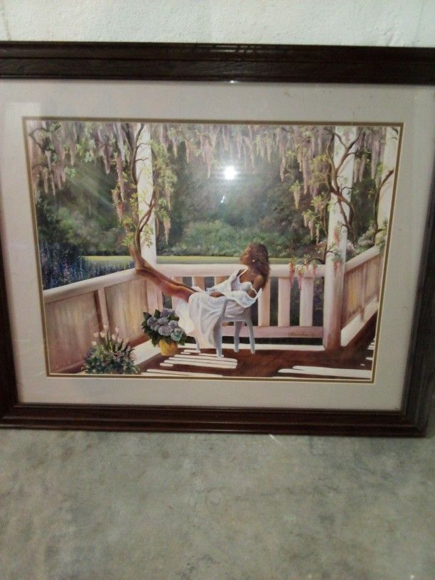 African American Woman Painting