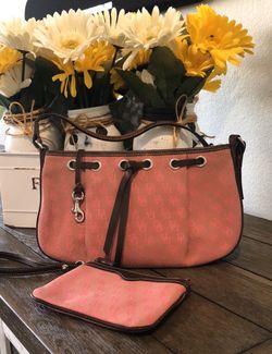 Dooney & Bourke Tassel Top Zip Small Purse with Wristlet.