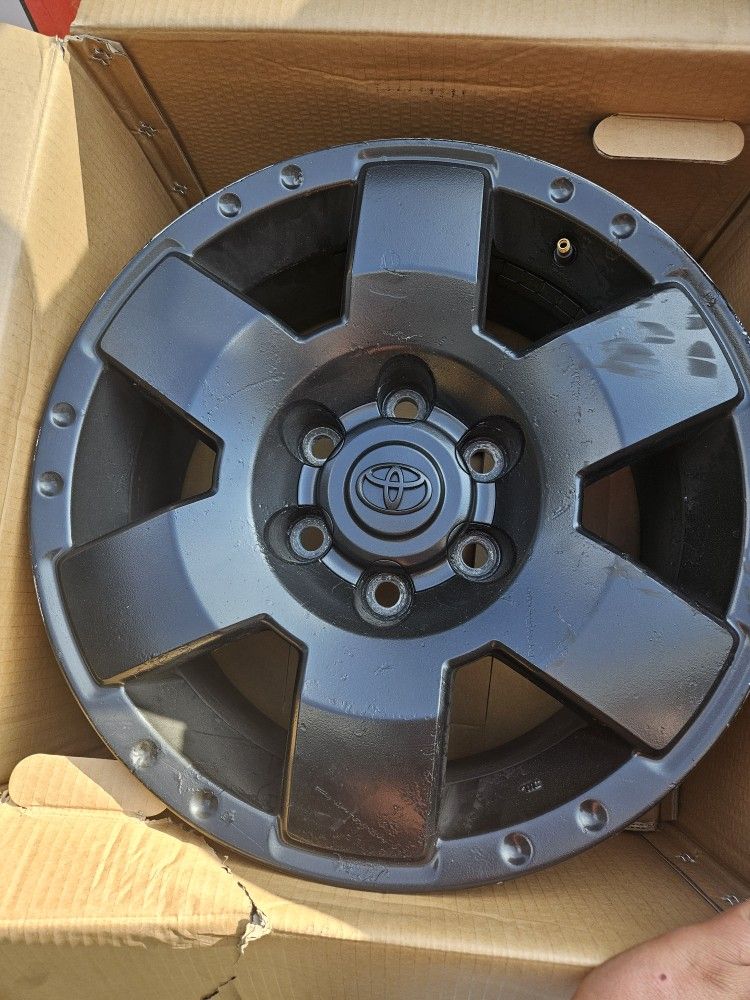 FJ CRUISER OEM Rims 17 Inch Plasti Dipped BLACK