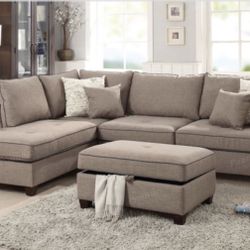 Sectional Sofa + Ottoman