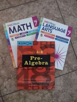Spectrum and KUMON grade 7 learning books