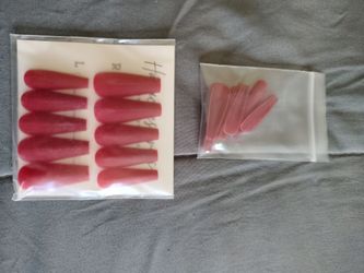 Hanaccessories Red Long Glue On Nails