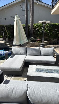 RH inspired Outdoor chase sectional NEW