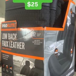Car Seat Covers (2) Faux Leather 