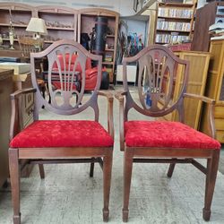 Duncan Phyfe Dining Chairs with Arms Matching Sturdy Newly Covered 2 for $125 or $75 Each