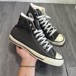 Vintage Converse All Star Chuck Taylor Grey High Top Made in USA - Size US 8.5