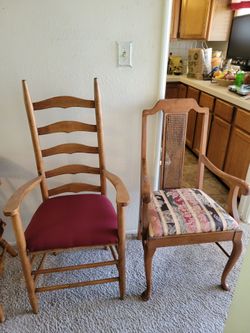 18th CENTURY MCM LADDERBACK & CANE BACK CHAIR